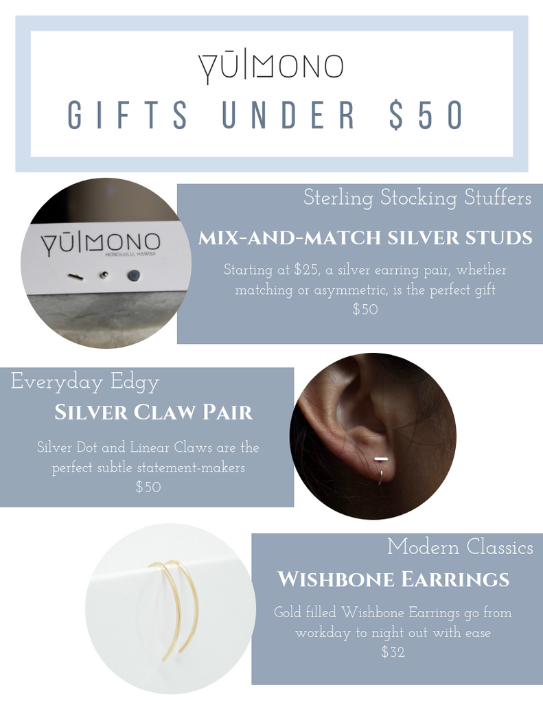 jewelry gift guide under $50