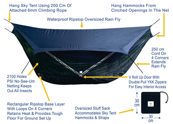 Hammock Bliss Sky Tent 2 - ST2 - Black