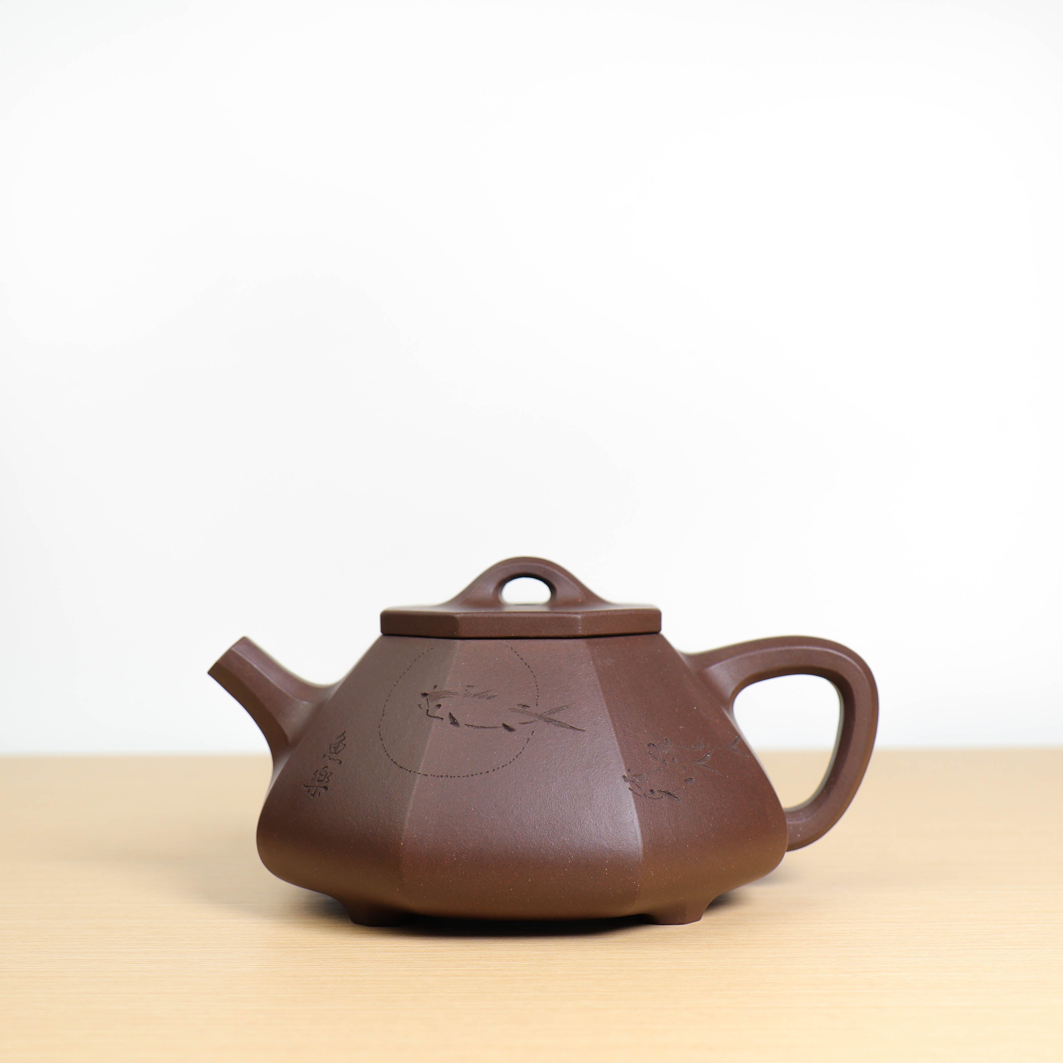 【八方石瓢壺】原礦紫泥刻畫紫砂茶壺– Cha-Tailor Tea Specialist