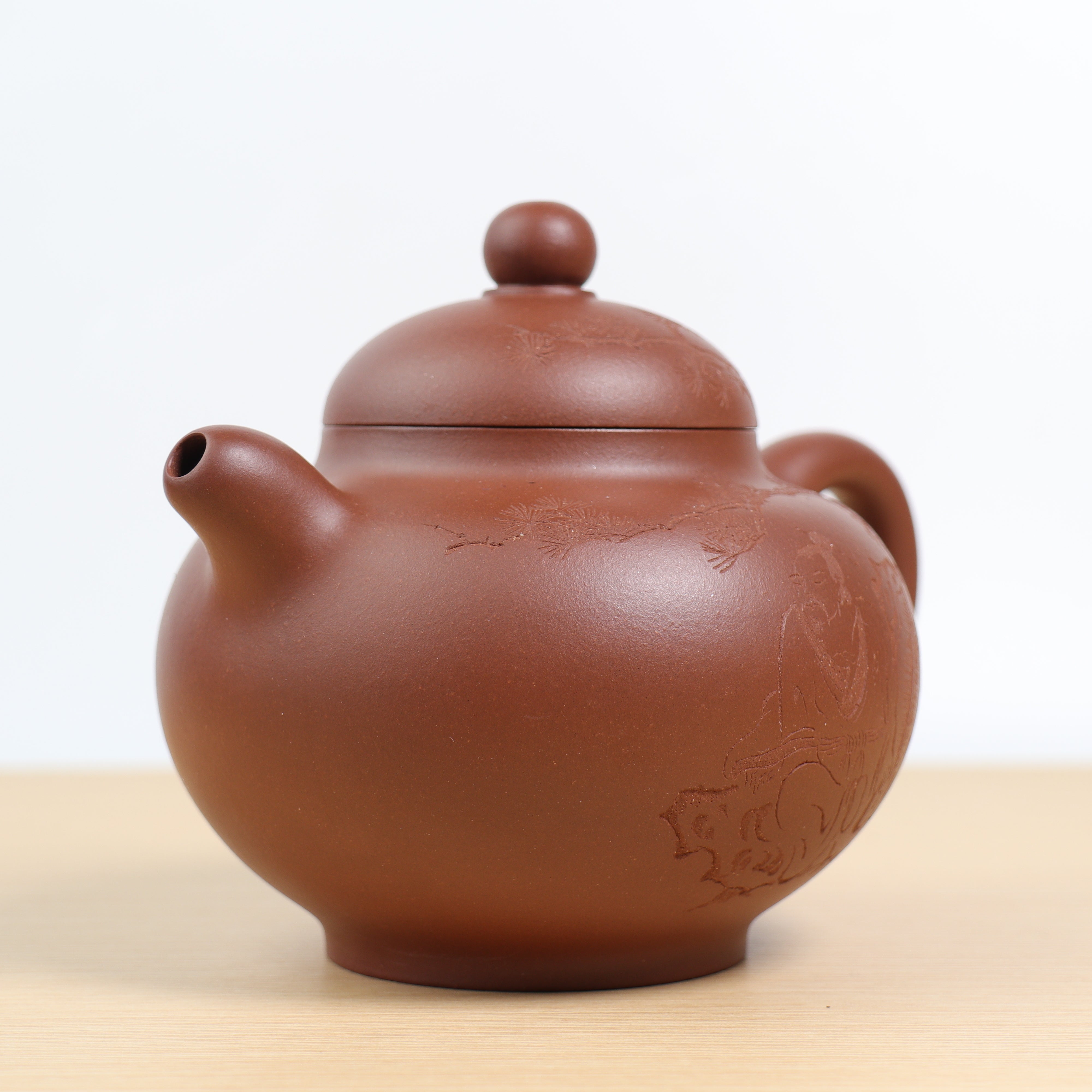 已售出）【高旦】原礦清水泥刻畫紫砂茶壺– Cha-Tailor Tea Specialist