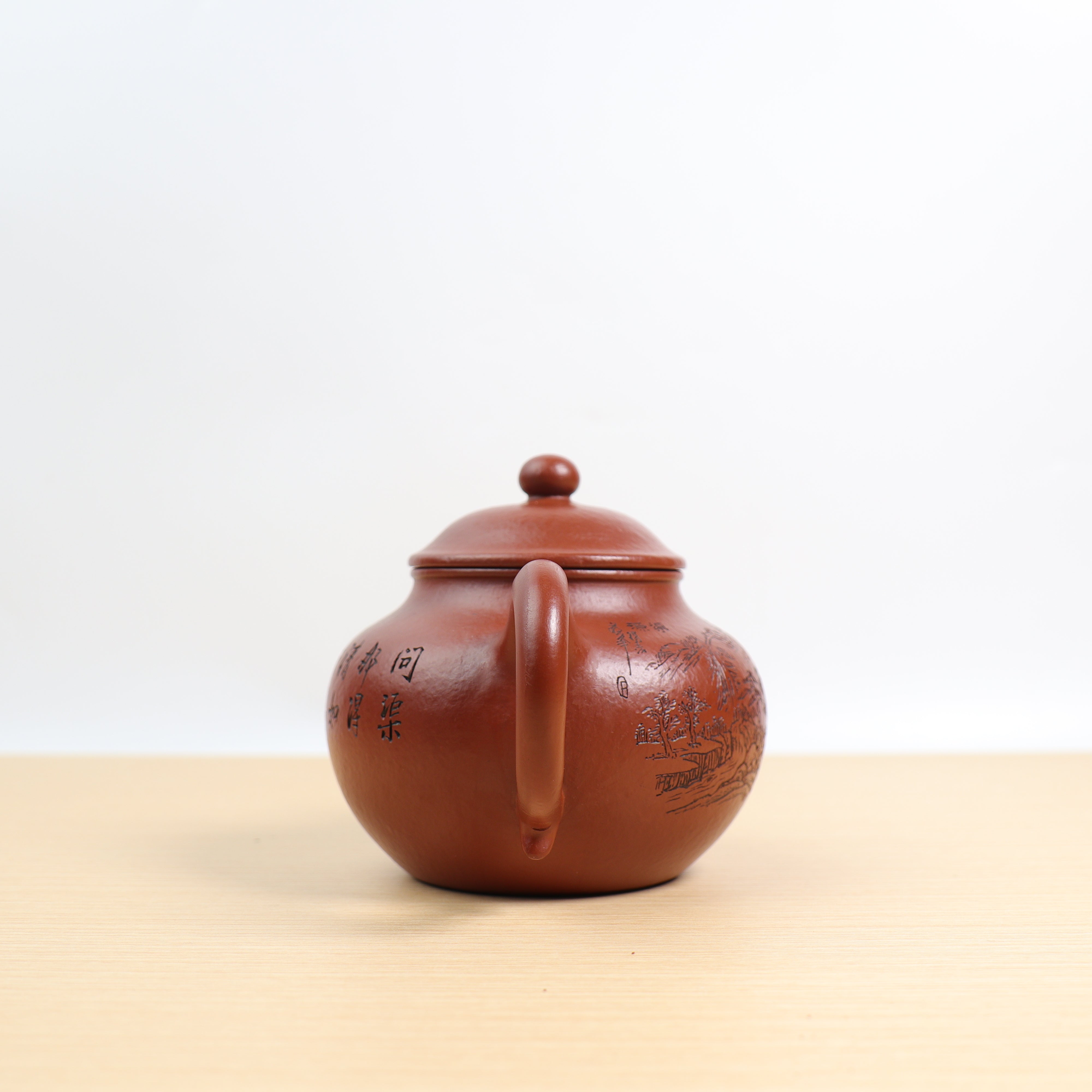 蓮子】原礦大紅袍刻畫紫砂茶壺– Cha-Tailor Tea Specialist