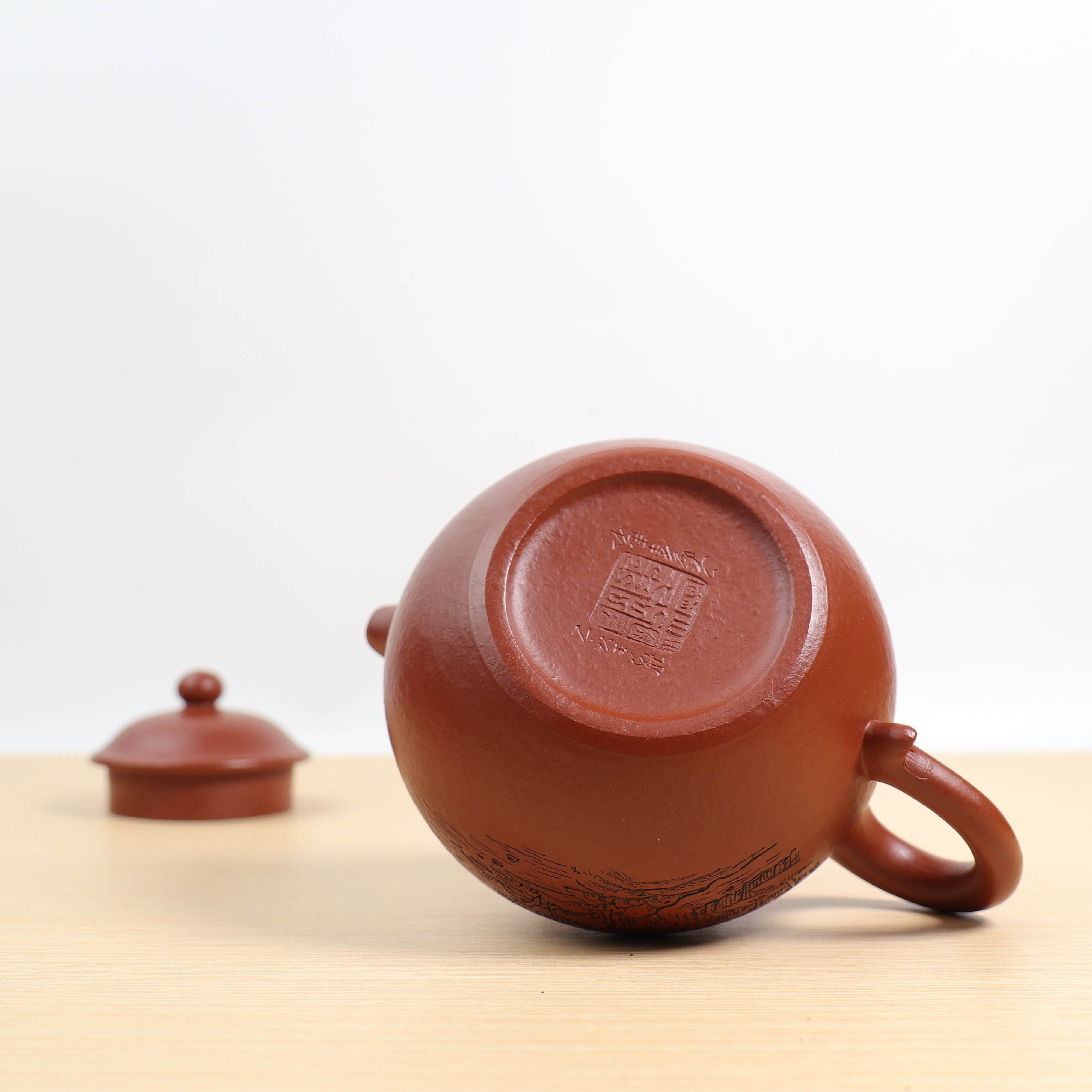 蓮子】原礦大紅袍刻畫紫砂茶壺– Cha-Tailor Tea Specialist