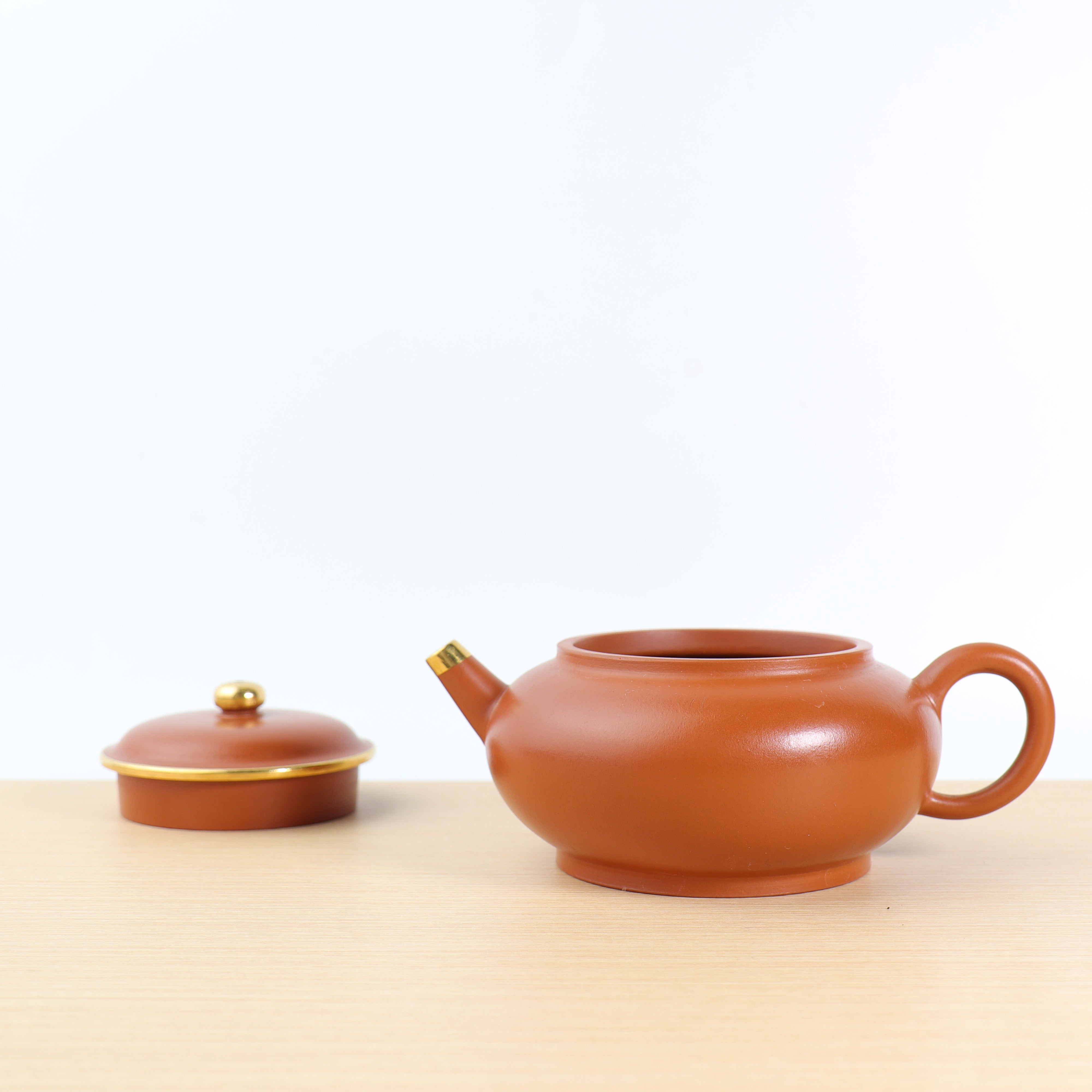 【孟臣款‧仿古】朱泥包金紫砂茶壺– Cha-Tailor Tea Specialist