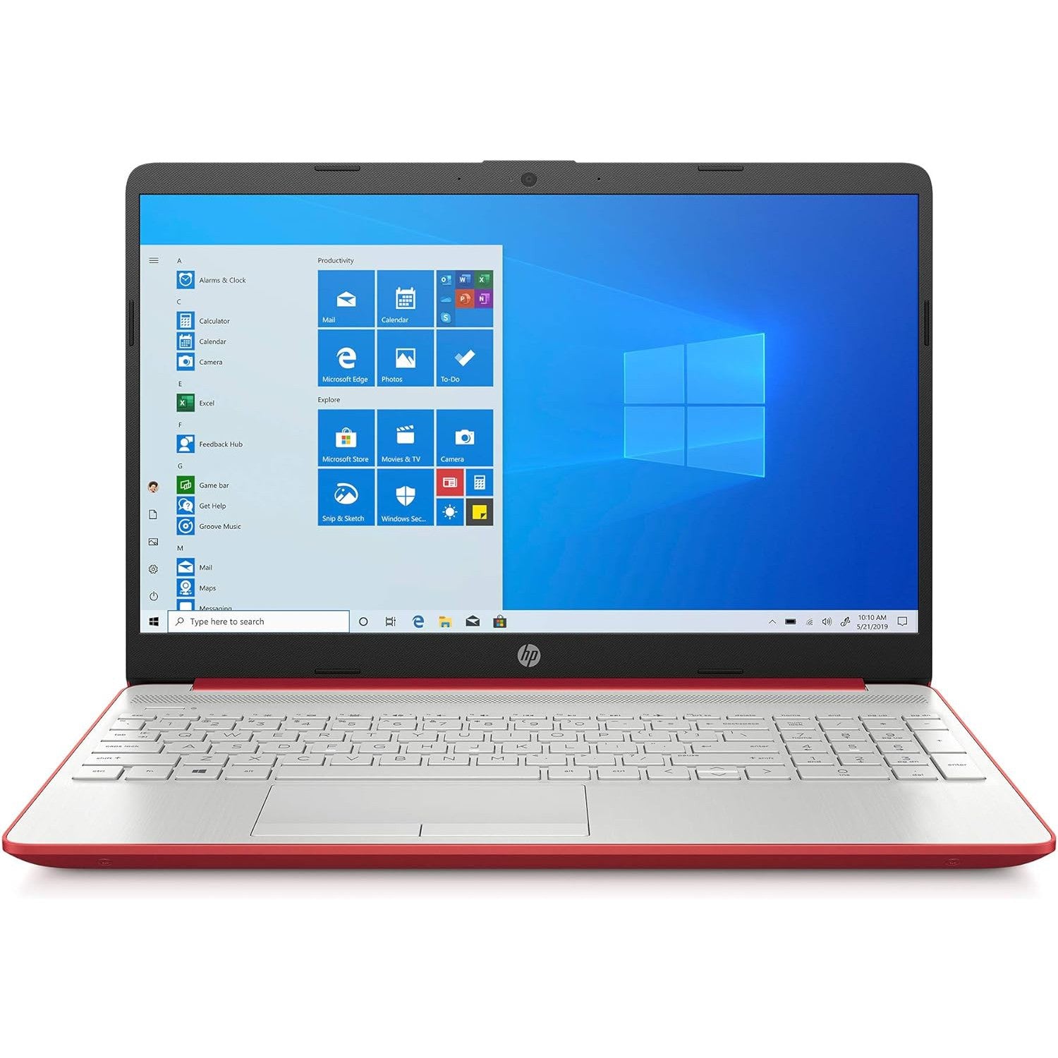 HP 15.6", Laptop Intel Pentium Processor 4GB RAM, 128GB UFS, Scarlet Red, Windows 11, 15-fd0083wm