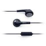 Wholesale-MQbix MQGT25BLK Flexible Gel Type Earphones with Mic, Black-Earbuds | Headphone-Mqb-MQGT25BLK-Electro Vision Inc