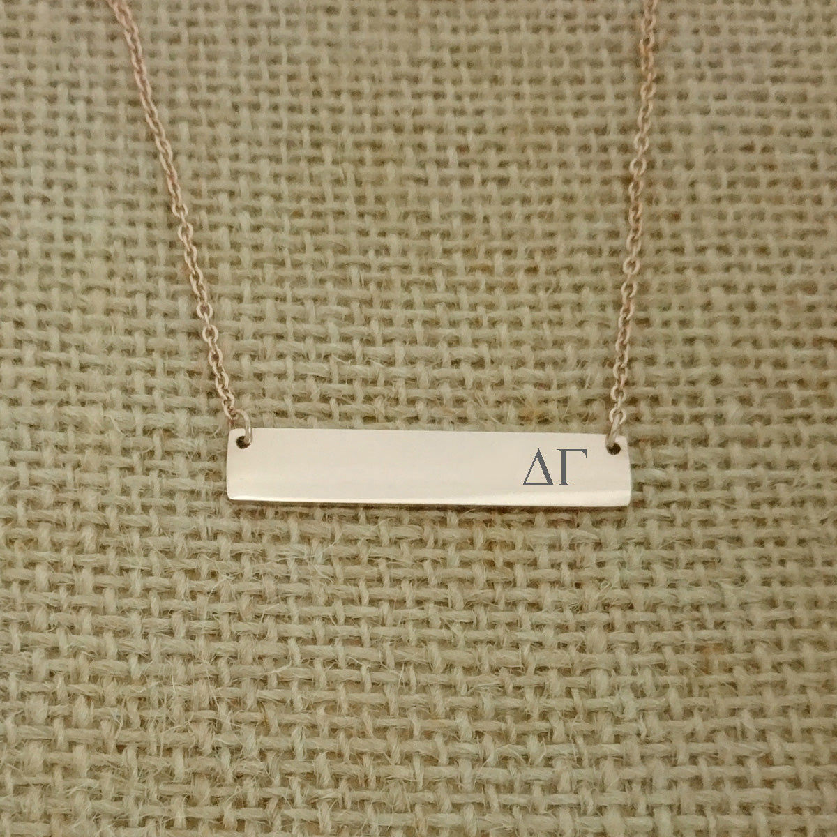 Delta Gamma Sorority Horizontal Bar Necklace