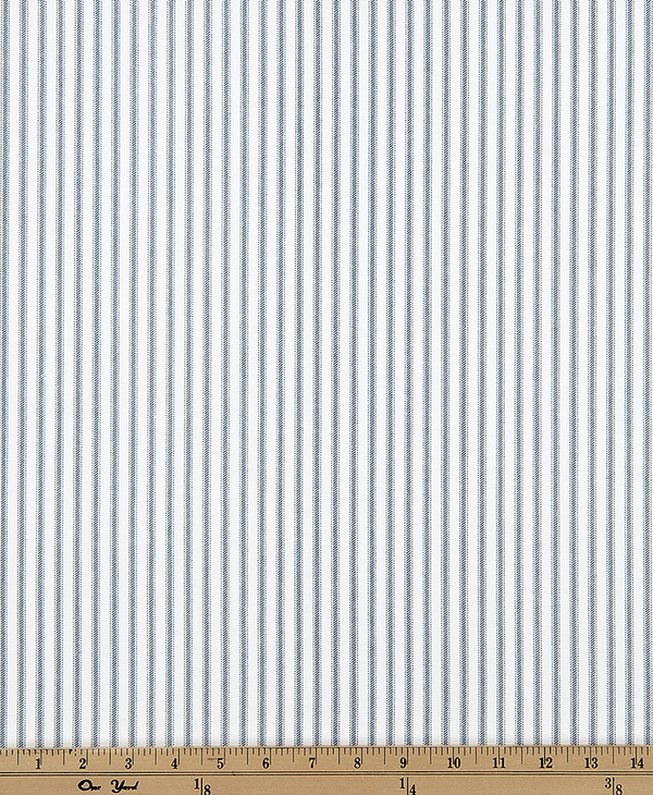 Antique Vintage Slate Blue & White Striped Cotton Ticking Fabric // 73x35 2  Avail Denim Blue 19th or Early 20th Century Mattress, Bed 