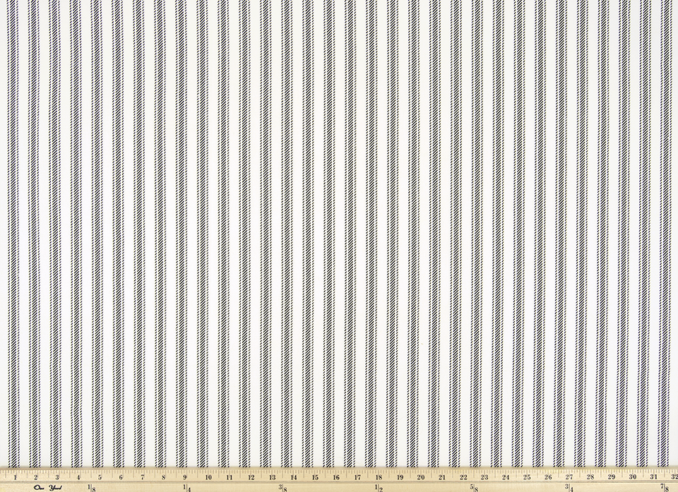 Hayes Black White - Large Ticking Stripe Fabric By Premier Prints ...