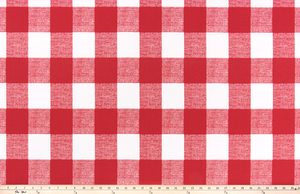 Picture of Bright Red Buffalo Plaid Check Fabric