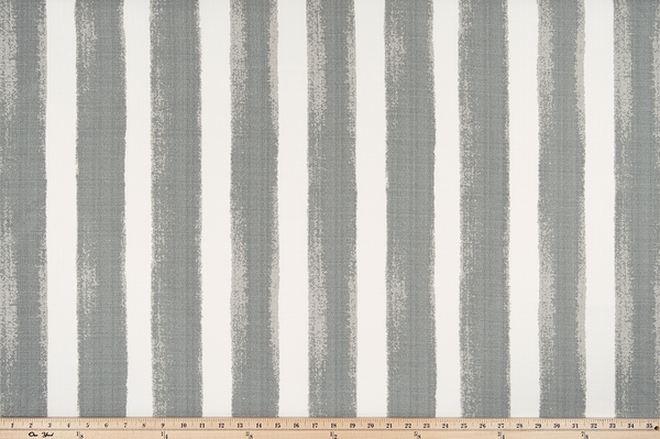 picture of watercolor grey striped outdoor fabric swatch memo
