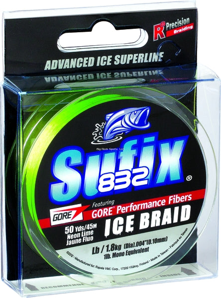 Sufix Performance Tip Up Braided Line 50yd Spools Black and Metered