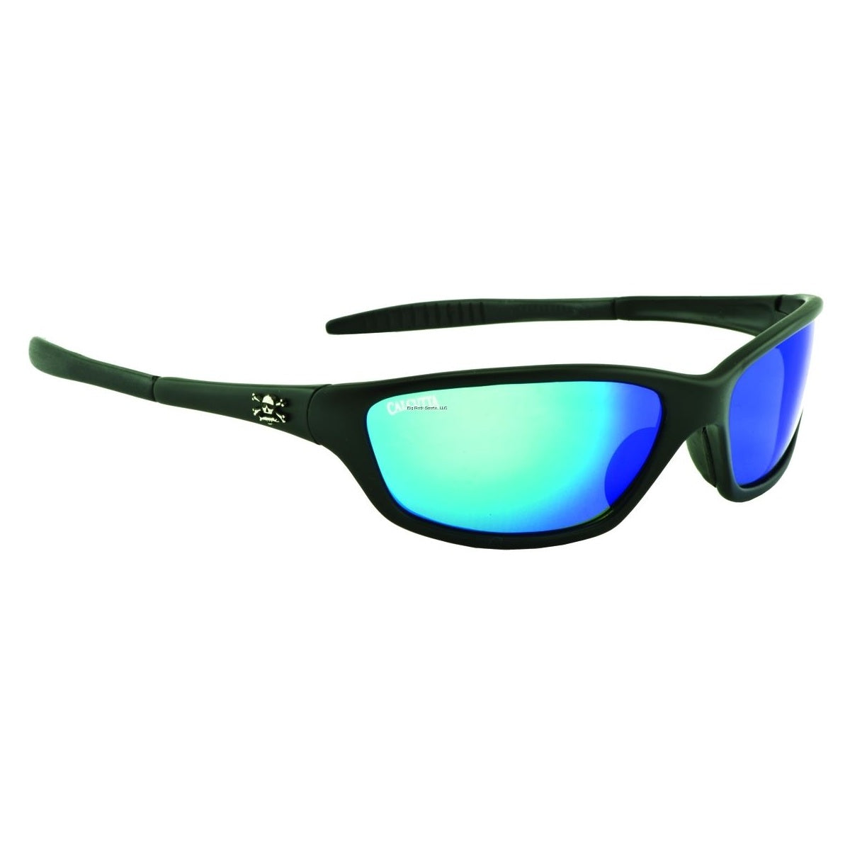 Calcutta Palma Sola Polarized Sunglasses Shiny Black Frame/Blue Mirror