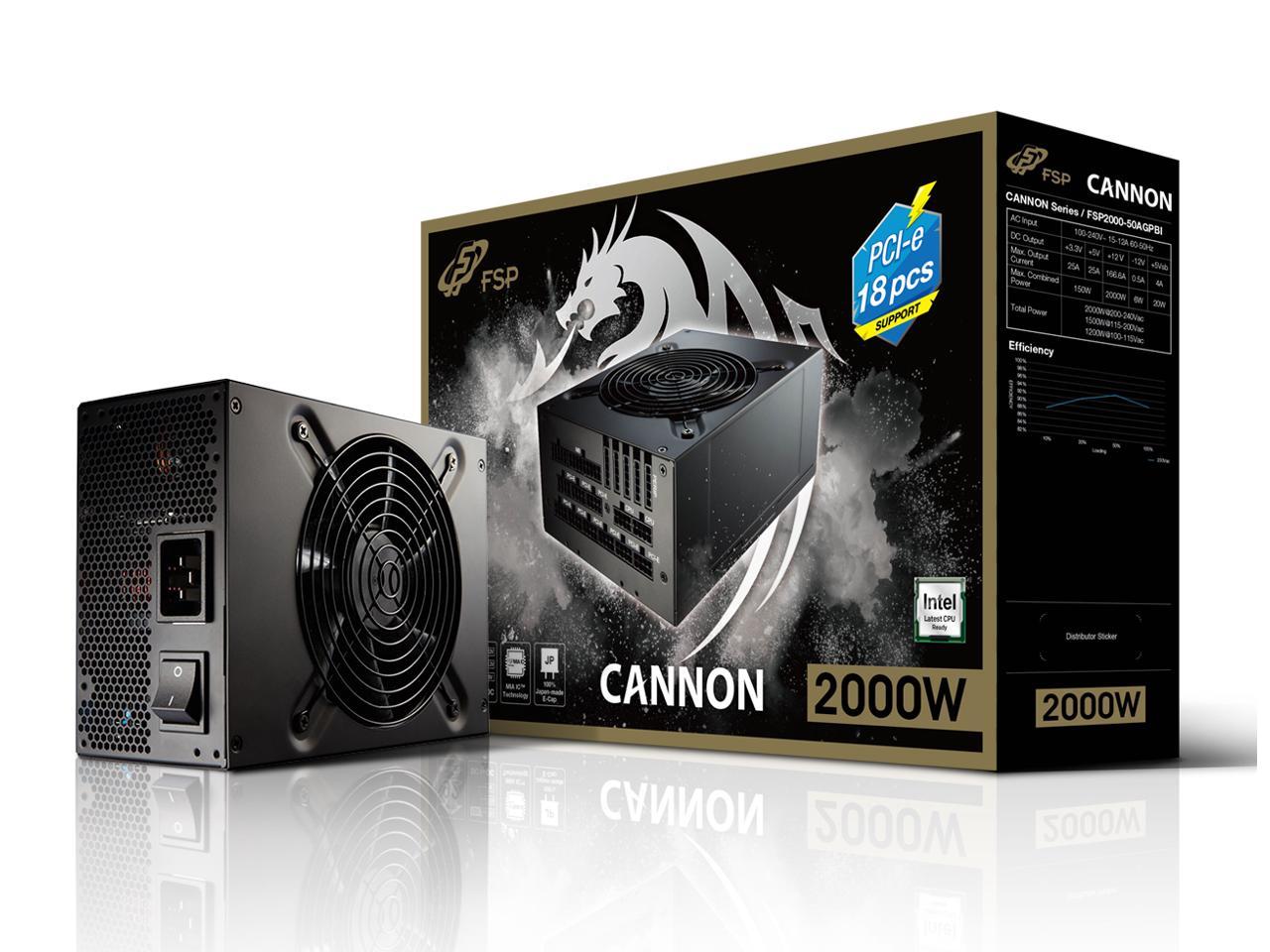 FSP Cannon Pro 2000W Fully Modular 80 Plus Gold PSU - مزود الطاقة