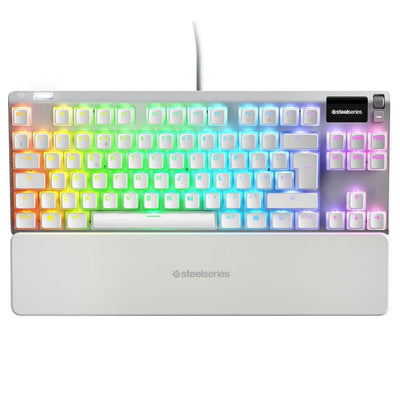 SteelSeries Apex 7 TKL RGB Compact Mechanical Gaming Keyboard - Ghost -  لوحة مفاتيح, Store 974, ستور ٩٧٤