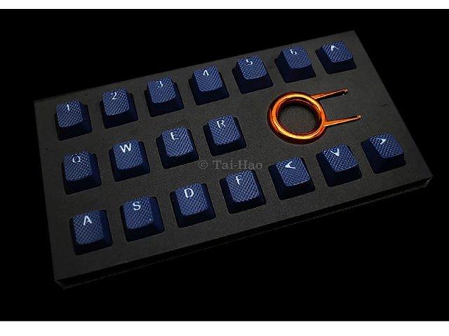 Tai Hao 18 Key Abs Rubber Keycaps Dark Blue Store 974 ستور ٩٧٤