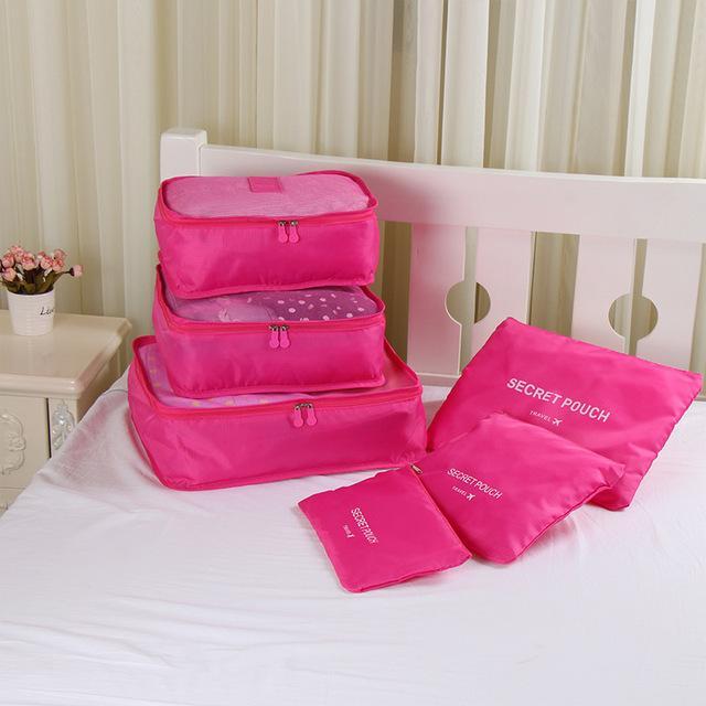 6 piece luggage organiser