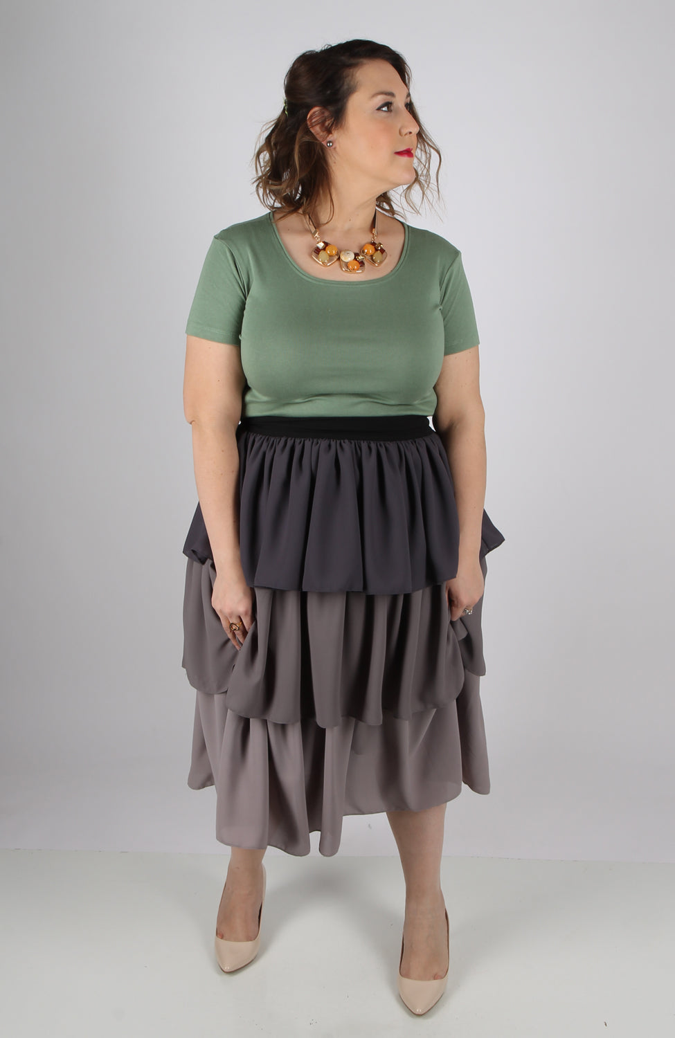 3 TIER RUFFLE SKIRT – Gita Omri