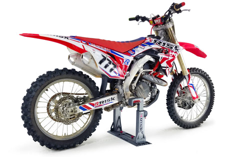 2017 crf 450r mounted in a lock-n-load pro on a white background. 