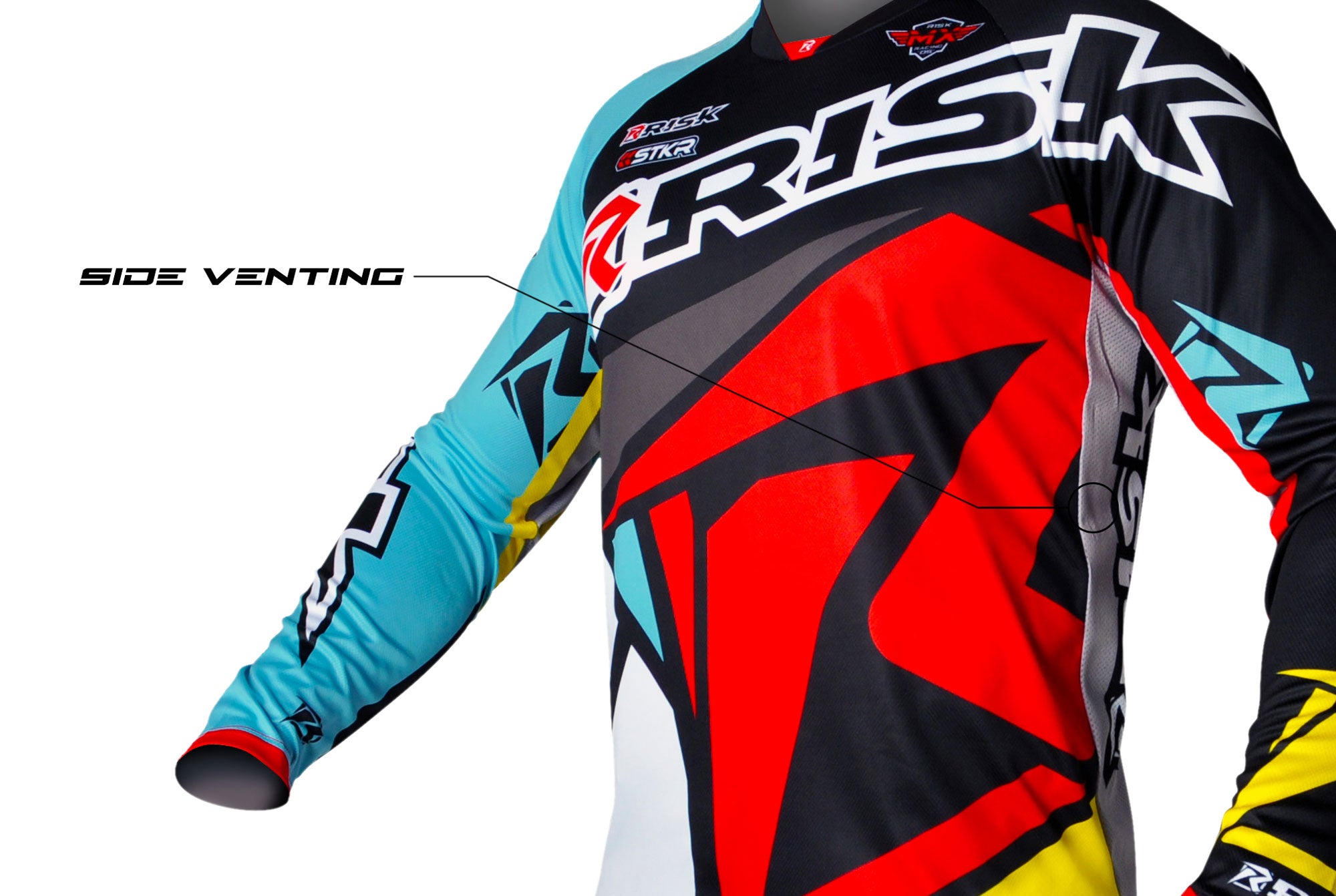 Équipement d'équitation MX Risk Racing VENTiliate V2 Détail du maillot