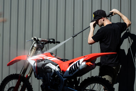 What to do to a dirt bike before storing it.