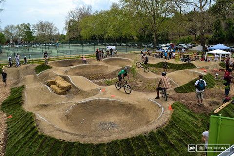 Pump track to train for motocross racing