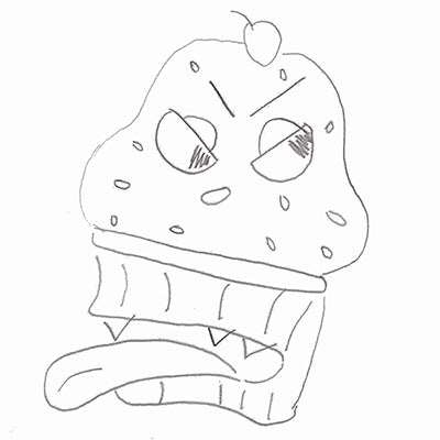Ugly Cupcake Drawing