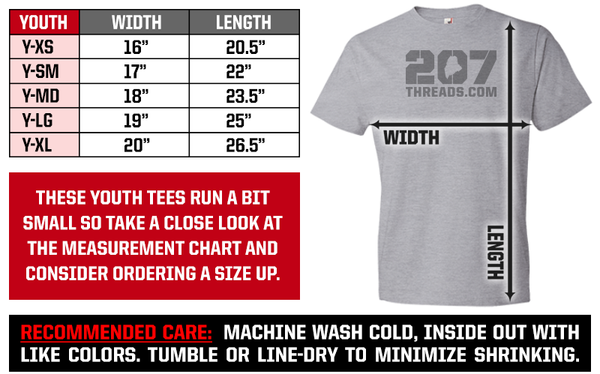 Youth Small T Shirt Size Chart