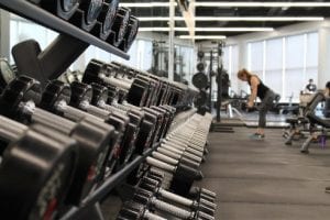 man workout in gym