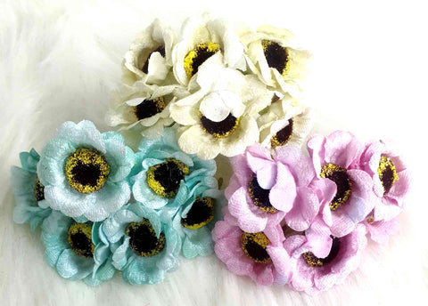 Beautiful Big Fabric Flowers for DIY Craft, Trousseau Packing or Decoration - Design 17 - Indian Petals