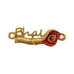 Indain Petals Bhai Shape Metal Die Cast Rakhi Pendant Motif for Rakhi, Jewelry designing and Craft Making or Décor