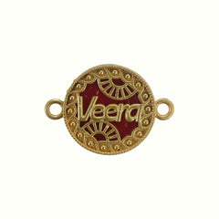 Indian Petals Veera Shape Metal Die Cast Rakhi Pendant Motif for Rakhi, Jewelry designing and Craft Making or Decor