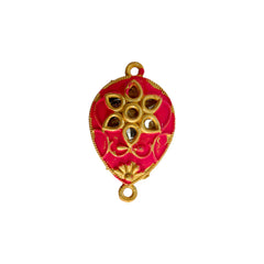 Indian Petals Drop Shape Metal Cast Rakhi Pendant Motif for Rakhi, Jewelry designing and Craft Making or Décor