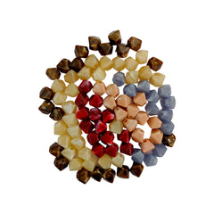 Indian Petals Square Shape Resin Marble Beads Ideal for Jewelry designing, Decor or Craft Making