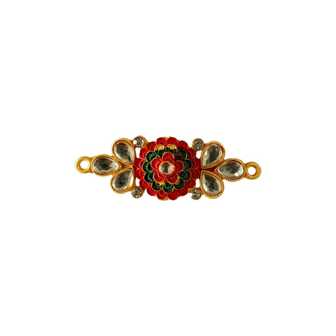 Indian Petals Traditional Flower Style Metal Mazak Motif for Rakhi, Jewelry designing and Craft Making or Decor