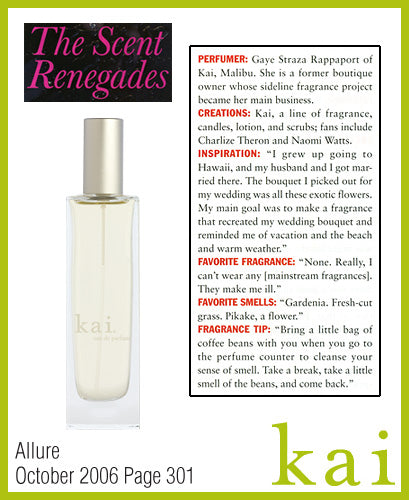 kai fragrance featured in allure october 2006