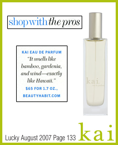 kai fragrance featured in lucky august 2007