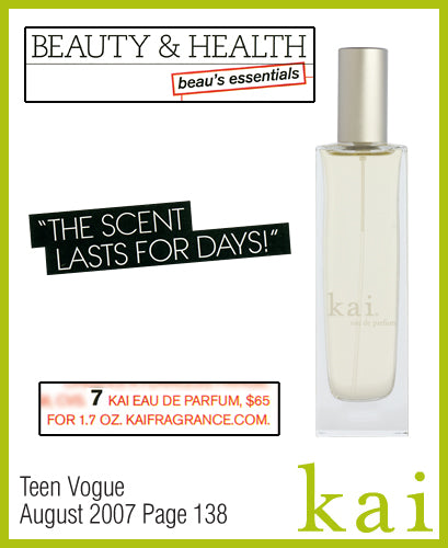 kai fragrance featured in teen vogue august 2007