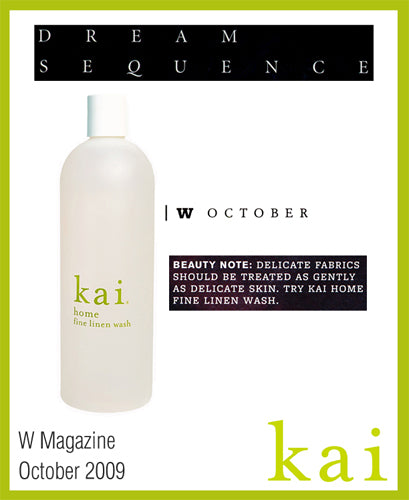 kai fragrance featured in w magazine october, 2009