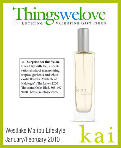 kai fragrance featured in westlake malibu lifestyle january/february, 2010