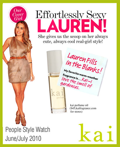 kai fragrance featured in people style watch june/july, 2010
