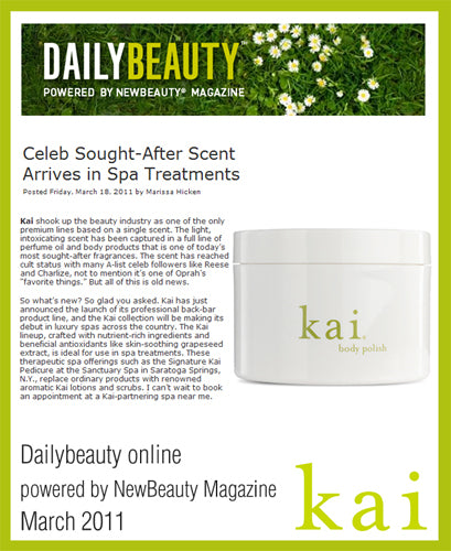kai featured on dailybeauty online march, 2011