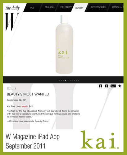 kai featured in w magazine ipad app september, 2011