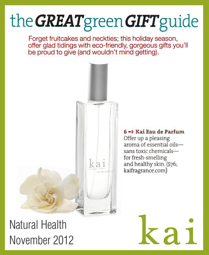 kai fragrance featured in natural health november, 2012