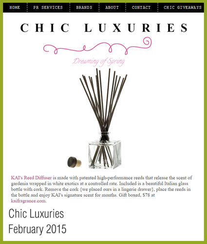 kai fragrance featured in chic luxuries february 2015