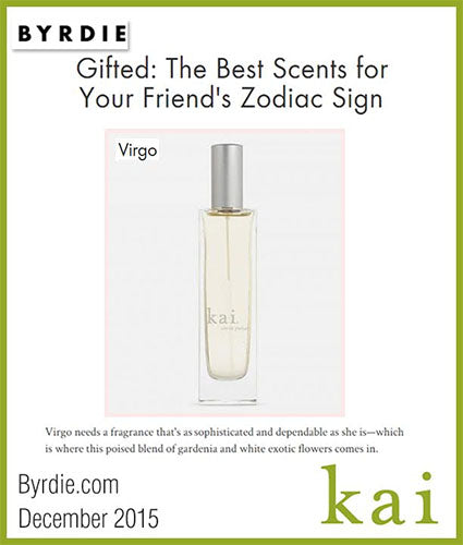 kai fragrance featured in byrdie.com decemeber 2015
