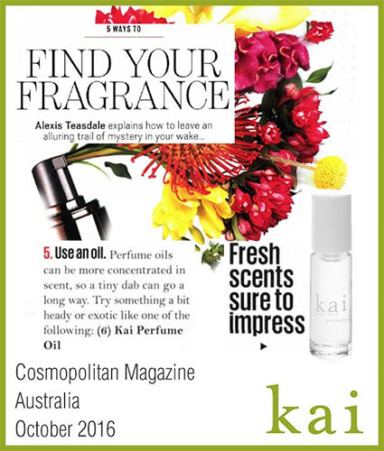 kai fragrance featured in cosmopolitan magazine australia october 2016