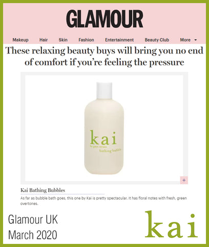 kai bathing bubbles - glamour uk - march 2020