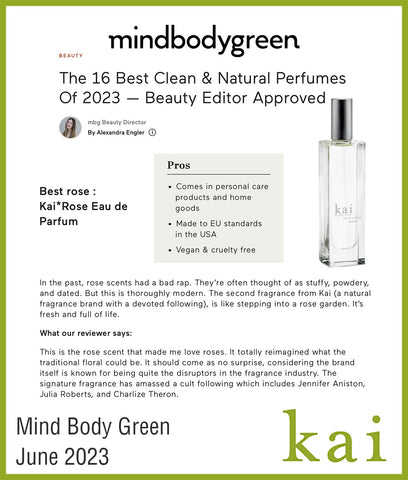 best clean perfume - kai - mind body green - june 2023