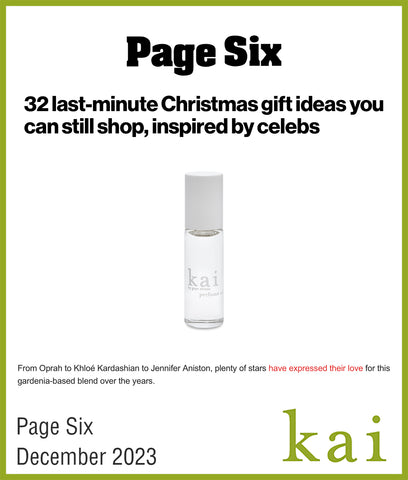 celebrity gift idea - kai perfume oil - page six - december 2023