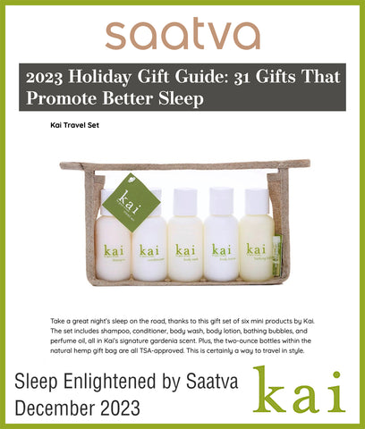 gifts that promote sleep - kai travel set - saatva - december 2023